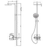 Душова колона зі змішувачем Mixxus Wilson 009-J Black (Колір чорний) (MI7123), фото 2