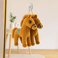 М’яка іграшка Кінь 18 см — символ 2026 року, плюшева музична конячка з присоскою, арт. 005019-01, фото 8