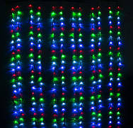 LED гірлянда Водоспад 3х2м від мережі 400 світлодіодів Довговічна різдвяна гірлянда-штора для святкового декору будинку Кольорова