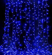 LED гірлянда Водоспад 3х2м від мережі 400 світлодіодів Довговічна різдвяна гірлянда-штора для святкового декору будинку Синя