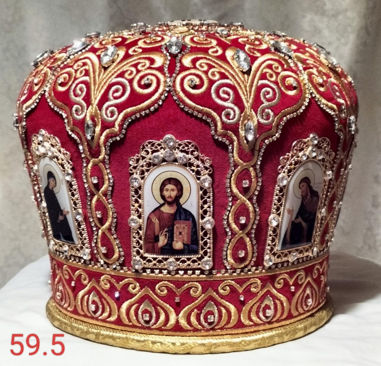 Митра з декоративними каменями, 59,5, фото 1
