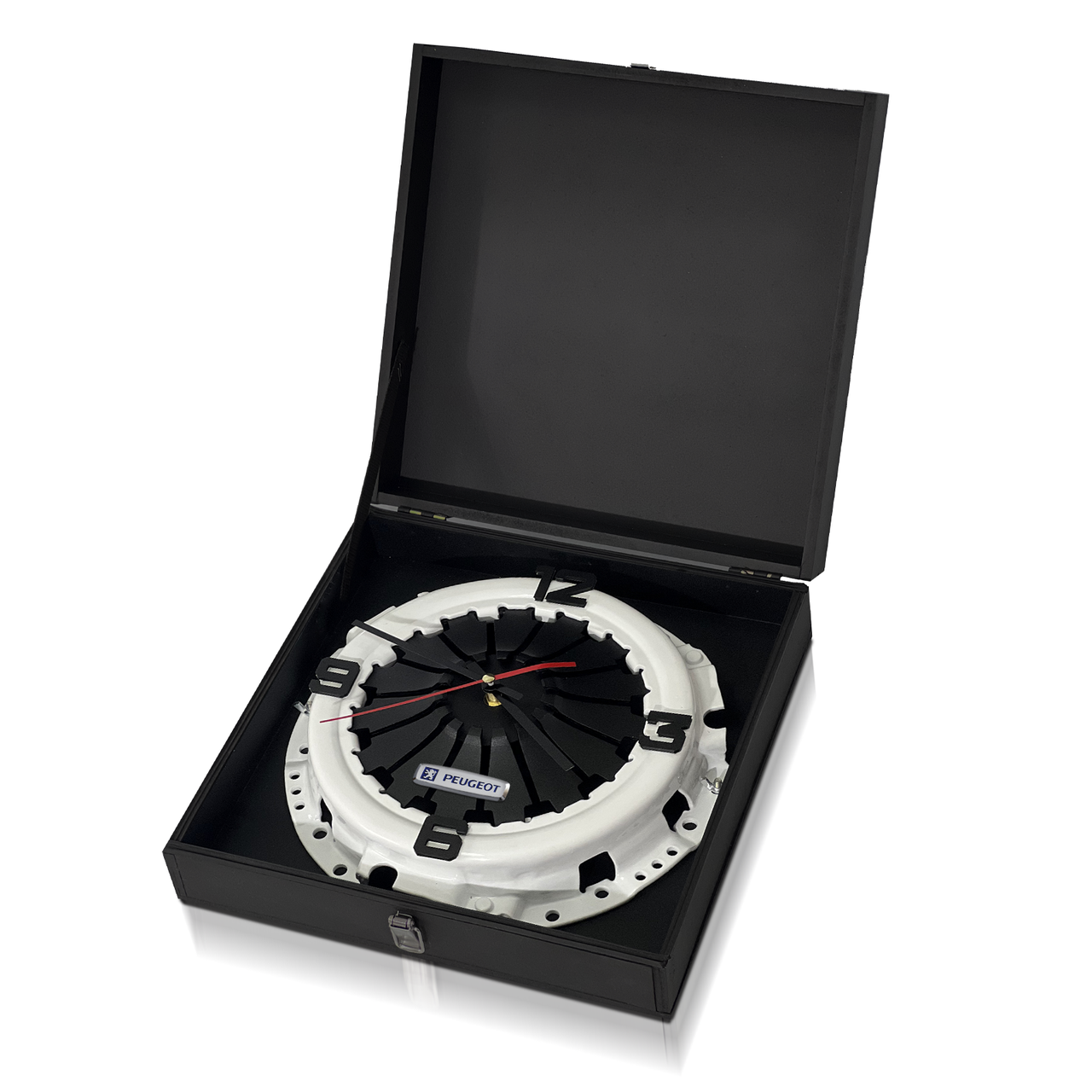 Годинник зі зчеплення авто "Peugeot" | Подарунок автомобілісту на День Народження, фото 1