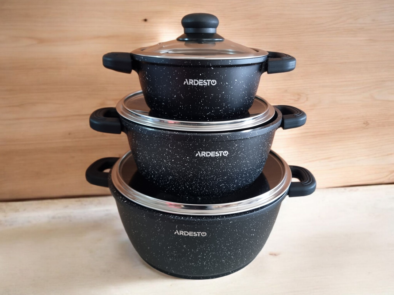 Набір посуду 6 предметів з алюмінію з антипригарним покриттям Gemini Anzio AR1906AS ARDESTO