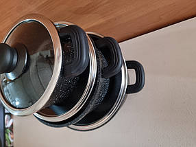 Набір посуду 6 предметів з алюмінію з антипригарним покриттям Gemini Anzio AR1906AS ARDESTO, фото 3