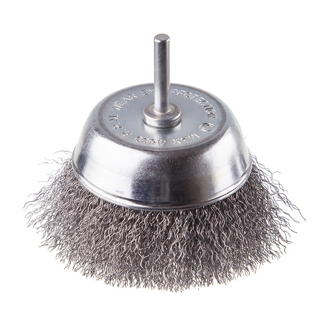 Щітка чашкова, 100 мм, 1/4", кручений дріт, для дриля, 4500 об/хв INTERTOOL BT-9100, фото 1