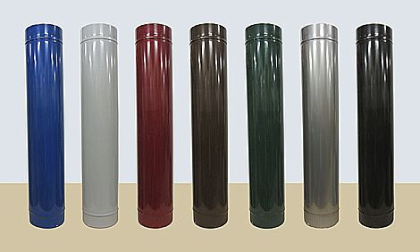 Сендвіч труба з нержавіючої сталі в кожусі з полімеру глянсового діаметр 150/220 0,6/0,6 мм AISI 430