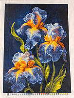 Схема для вишивки бісером « Сині іриси » ТМ Золота Підкова