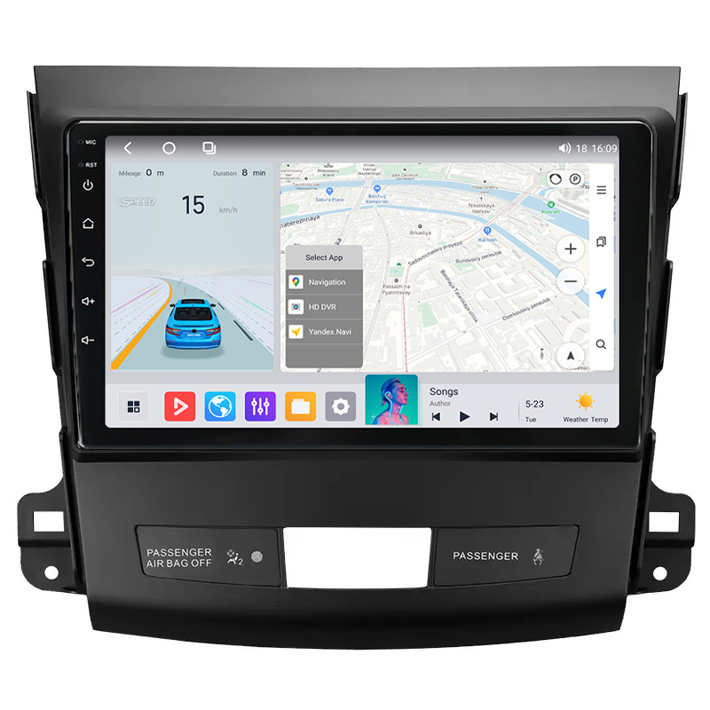 Штатна магнітола Mekede MS Mitsubishi Outlander 2 (2005-2011) QleD, фото 1