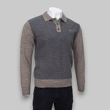 Светр чоловічий Reymo 502 S.KAHVE 40% вовна 30% акрил 20% поліестер 10% еластан M (Р)