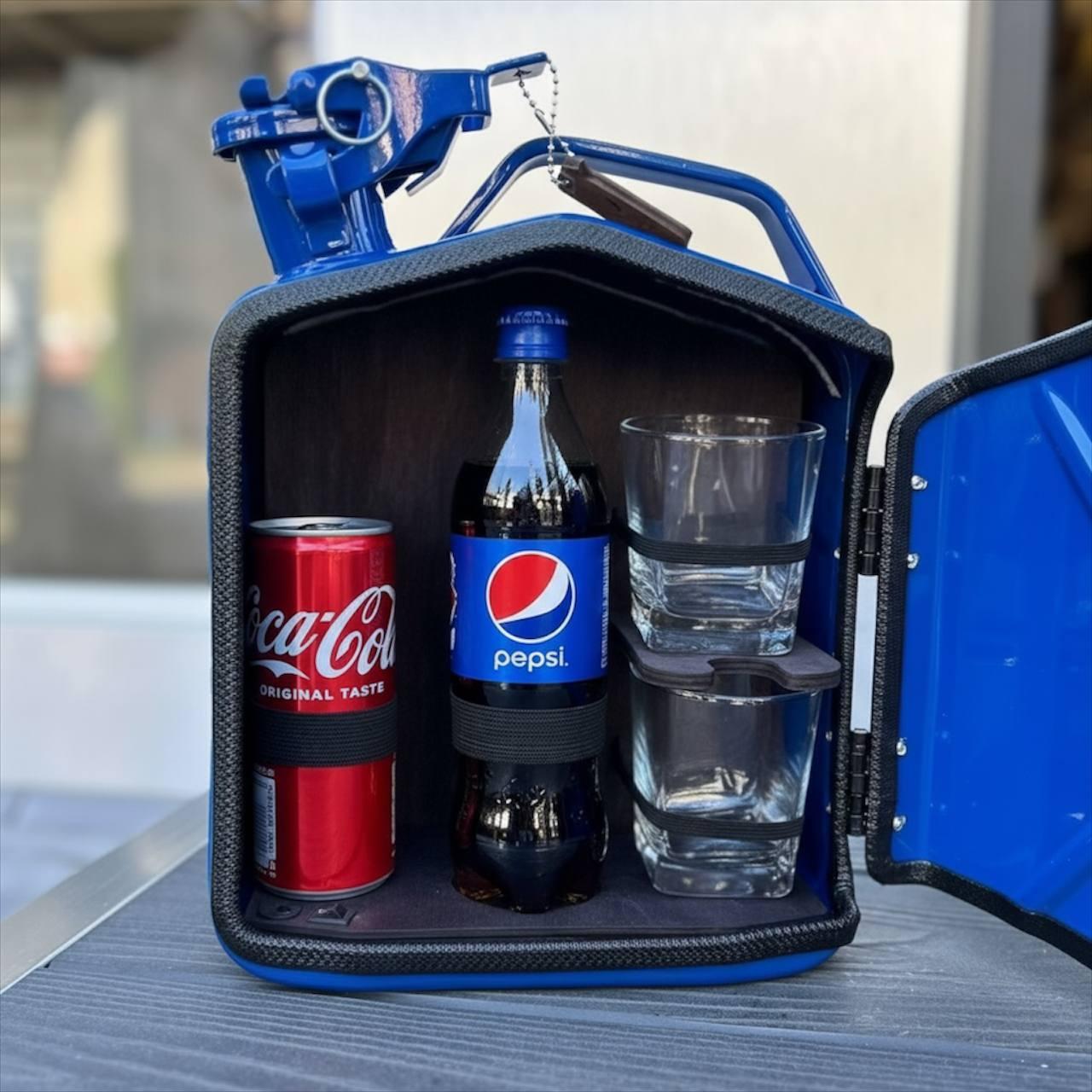 Каністра 5 л, мини-бар у синьому кольорі, креативні подарунки, фото 1