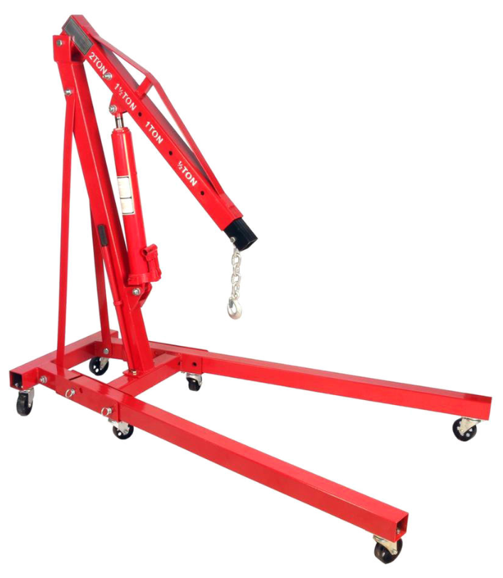 Кран-знімач двигуна гідравлічний підкатний 2 т AppTech висота 2600 мм, фото 1