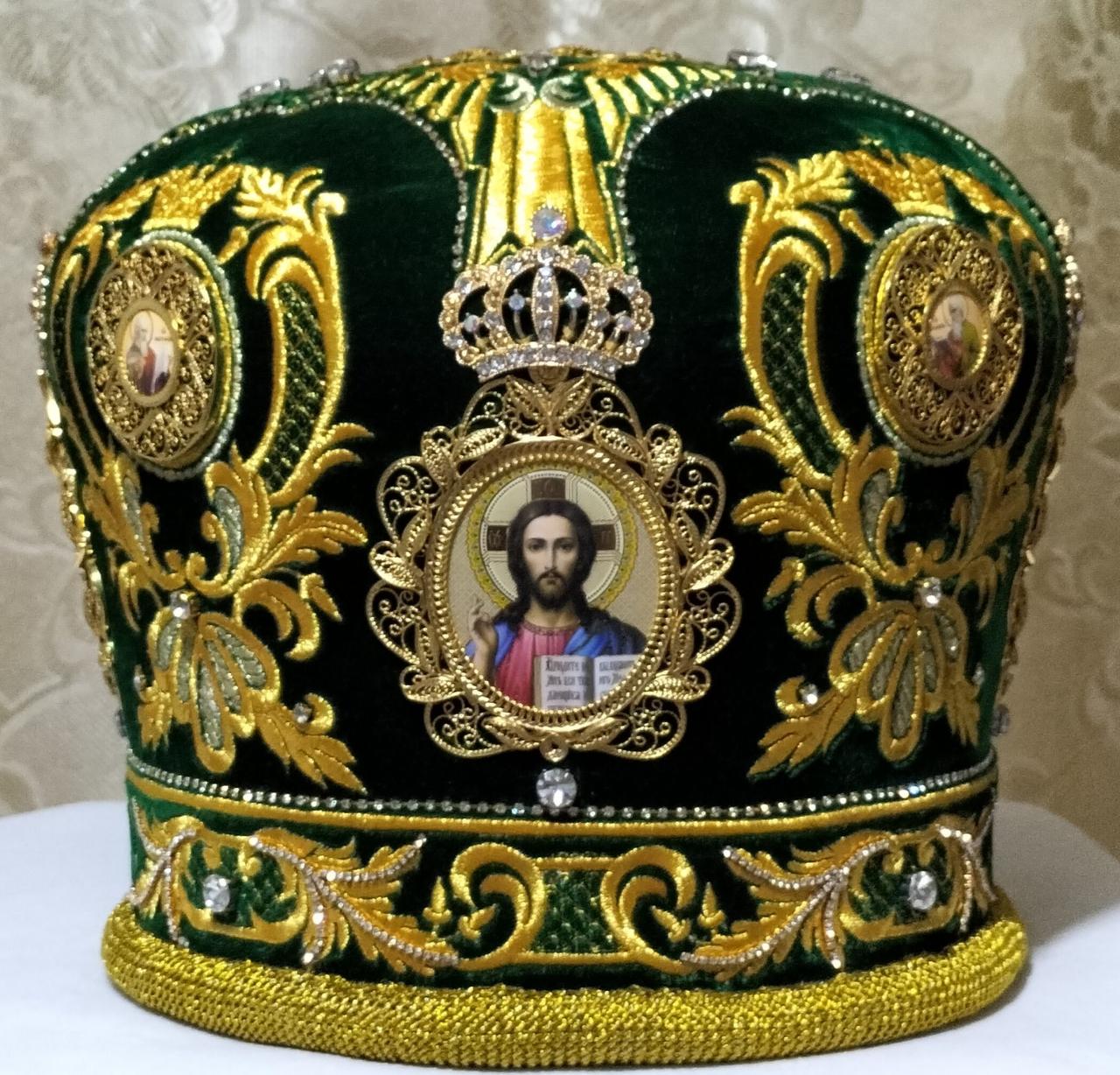 Митра з оздобленням (виготовляємо під замовлення), фото 1