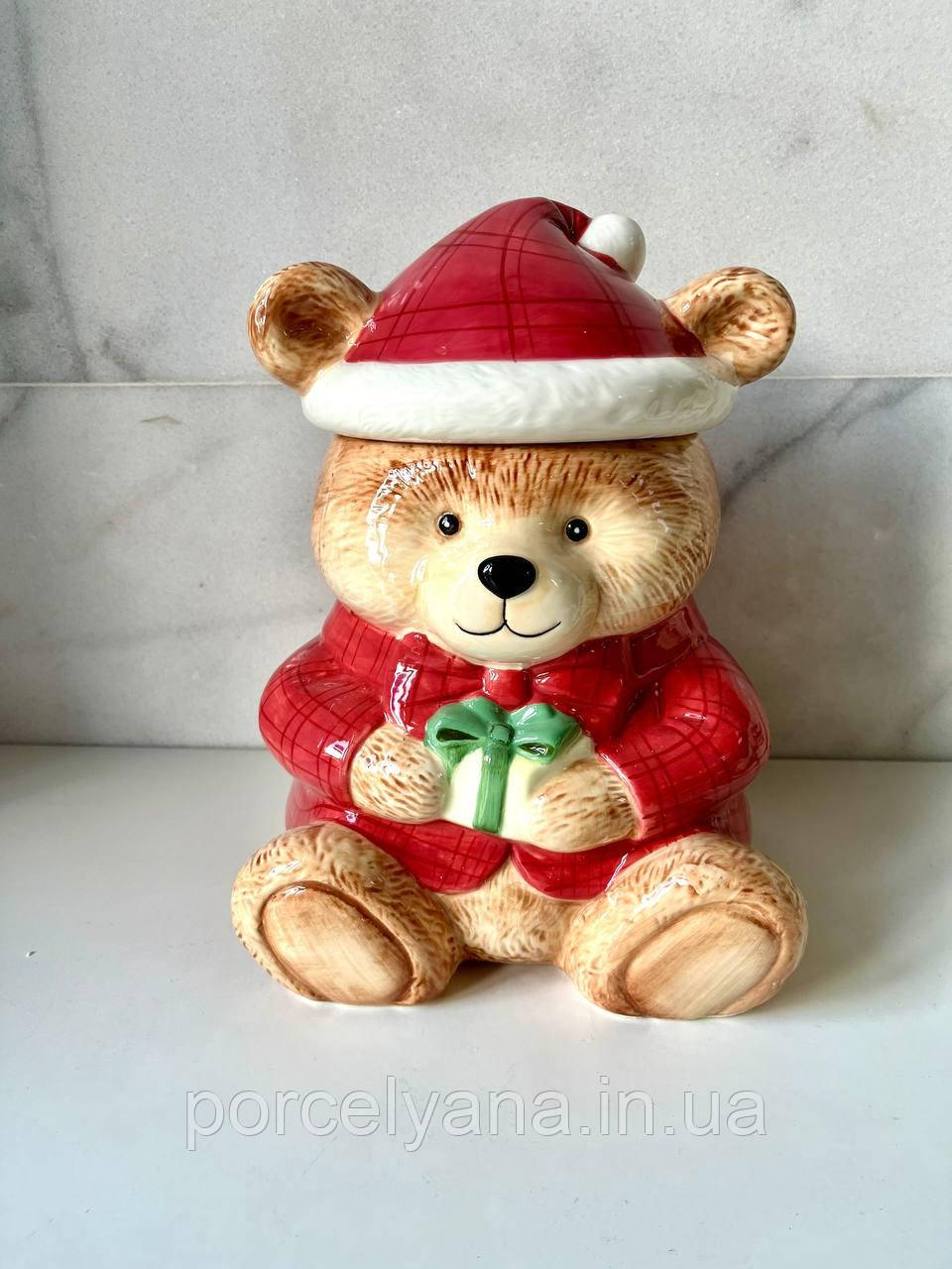 Банка з кришкою 27*20 см порцеляна Brandani Coccole (Ведмедики), фото 1