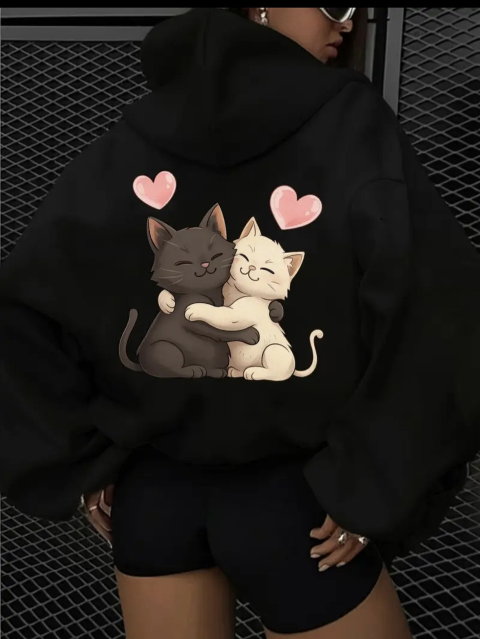 Жіноче худі з котиками на спині, фото 1