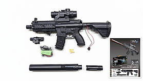 Автомат іграшковий  2031-1 А пластикові кульки 62см USBзарядне акумулятор лазер