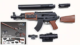 Автомат іграшковий  2030-1 А пластикові кульки 67см USBзарядне акумулятор лазер