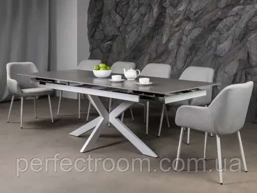 Керамічний стіл Тіціано TML-1150 делікато грей + білий