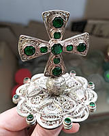 Хрест для митри з камінням фіанітів