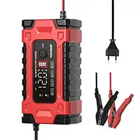 Імпульсний зарядний пристрій FOXSUR 10 ампер для автомобільних AGM гелевих мото LiFePo4 акумуляторів автоматична зарядка