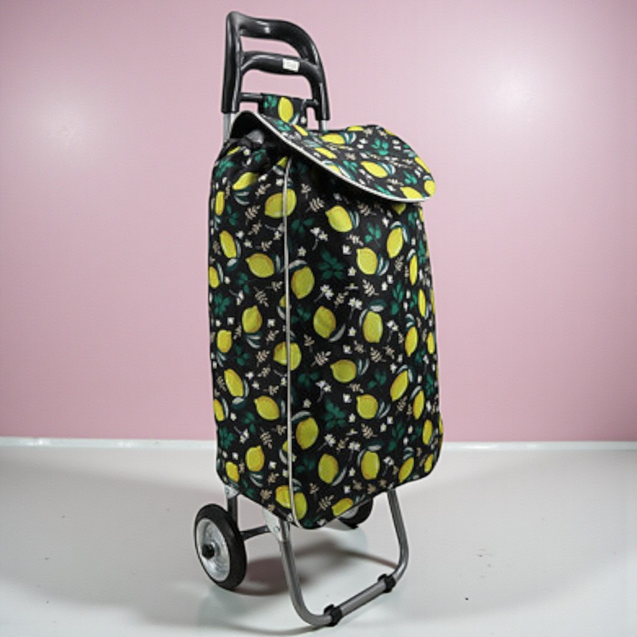 Тачка сумка з коліщатками, візок до 30 кг 33 х 22 х 93 см, залізні колеса, фото 1