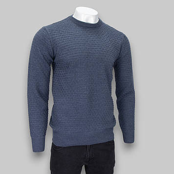 Светр чоловічий Reymo 115 INDIGO 40% шерсть 30% акрил 20% поліестер 10% еластан L(Р)