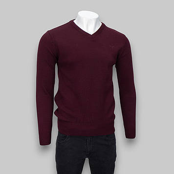 Светр чоловічий Reymo 6000 BORDO 40% шерсть 30% акрил 20% поліестер 10% еластан L(Р)