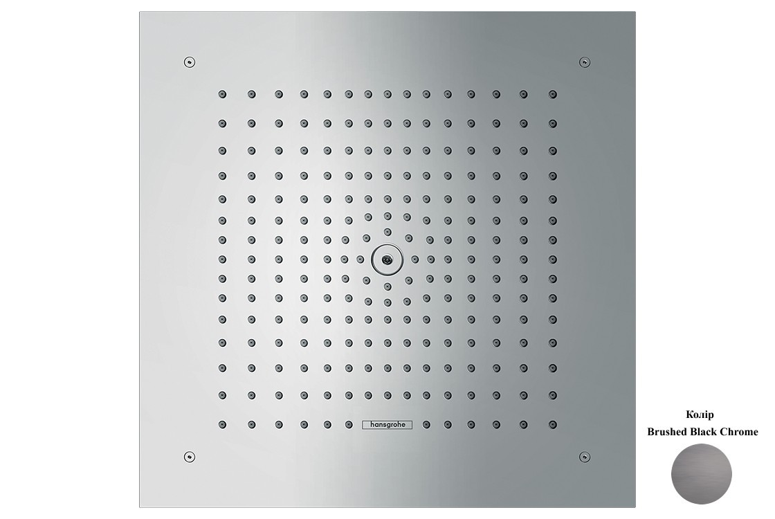 Верхній душ  Raindance E 400х400 1jet вбудований, Brushed Black Chrome (26252340)