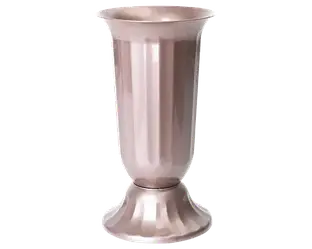 Ваза для квітів пластикова Флора 29см з підставкою 2л платина А114037-136 Алеана