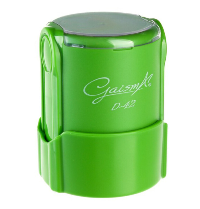 Оснастка автоматична Гайсма №D-42 (56041) для печатки d42мм корпус лаймовий, фото 1