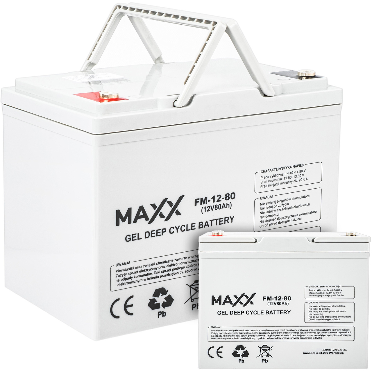 Гелевий акумулятор DEEP CYCLE MAXX 80 А·год 12 В 4SUN, фото 1