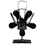 Вентилятор для каміна з дров'яною піччю (5-лопатевою) Камінний вентилятор Вентилятор із лопатями для печі, фото 4