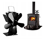 Вентилятор для каміна з дров'яною піччю (5-лопатевою) Камінний вентилятор Вентилятор із лопатями для печі, фото 2