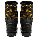 Підліткові зимові дитячі чоботи дутики з калошею на хутрі для хлопчика Oldcom Wintry хакі розмір 30-37, фото 5