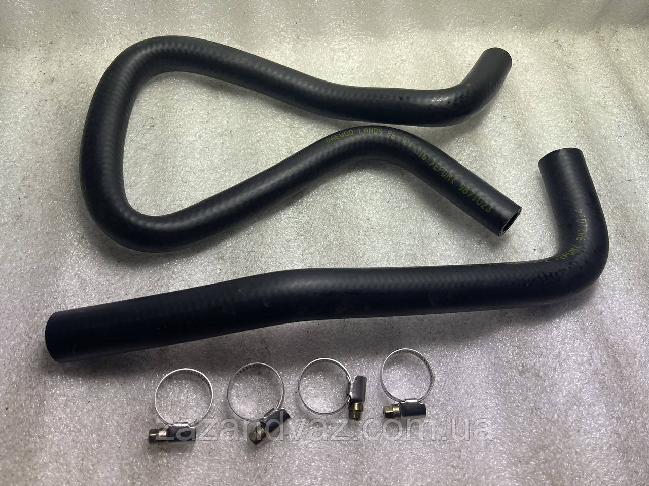 Патрубки системи опалення Ланос 1.5 Lanos 1.5 ASR комплект із хомутами