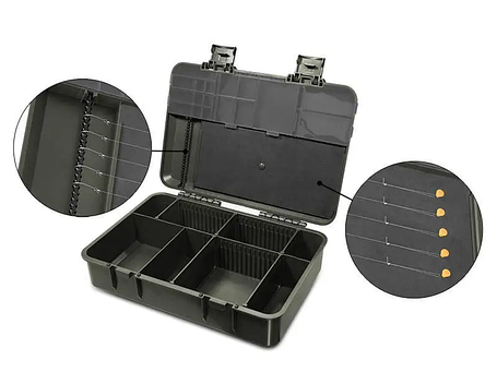 Коробка LOKBOX MEDIUM BOX Combi Rig Safe для коропових аксесуарів  + поводочниця tackle safe box 29 х 20 х 7,5 см, фото 1