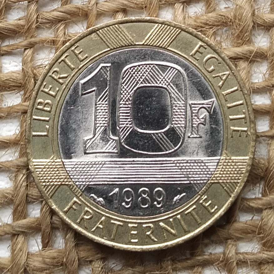 10 франкiв 1989 року. Францiя, фото 1