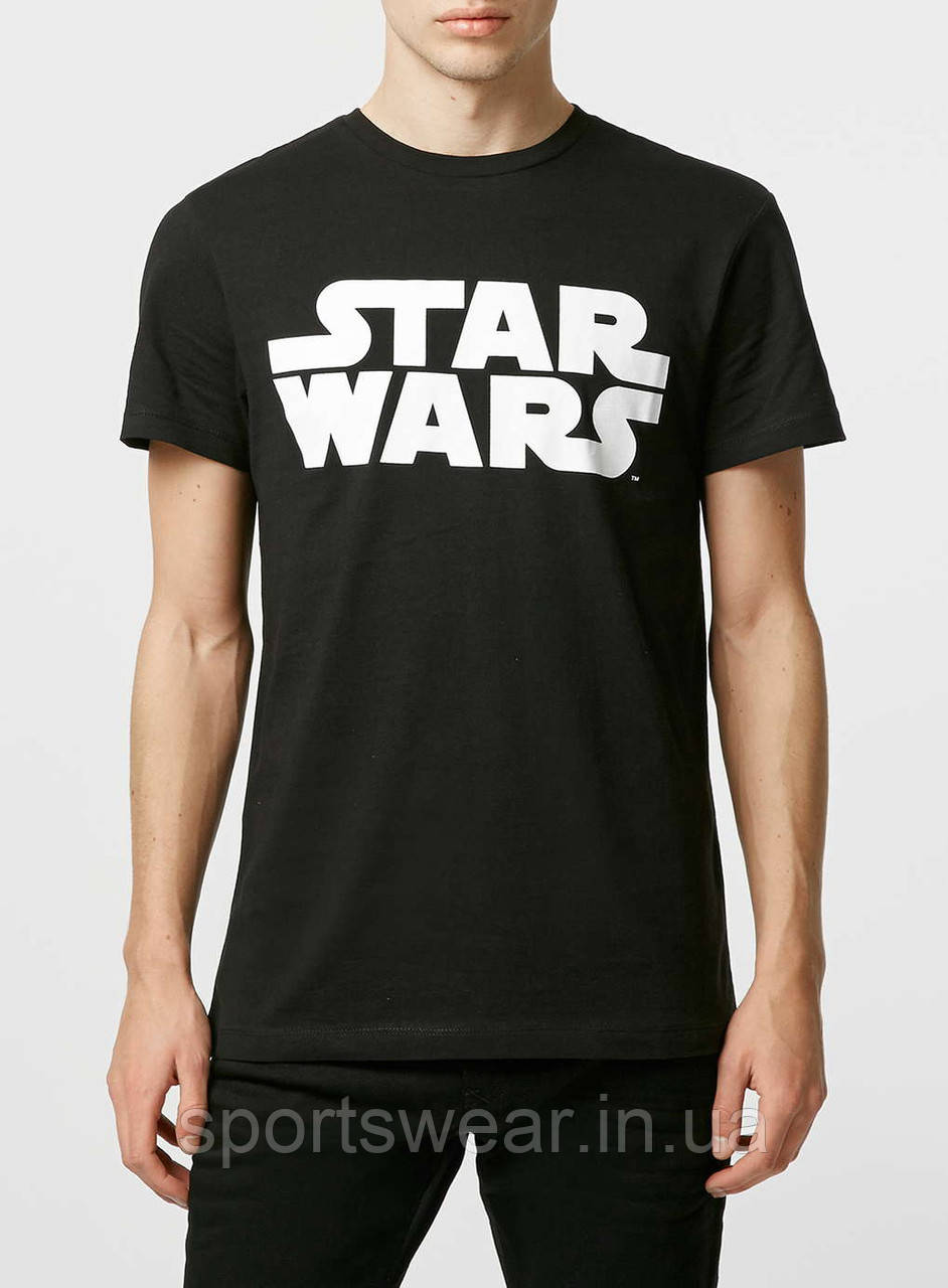 Чоловіча чорна Футболка Black Star Wars Logo "" В стилі Marvel ""