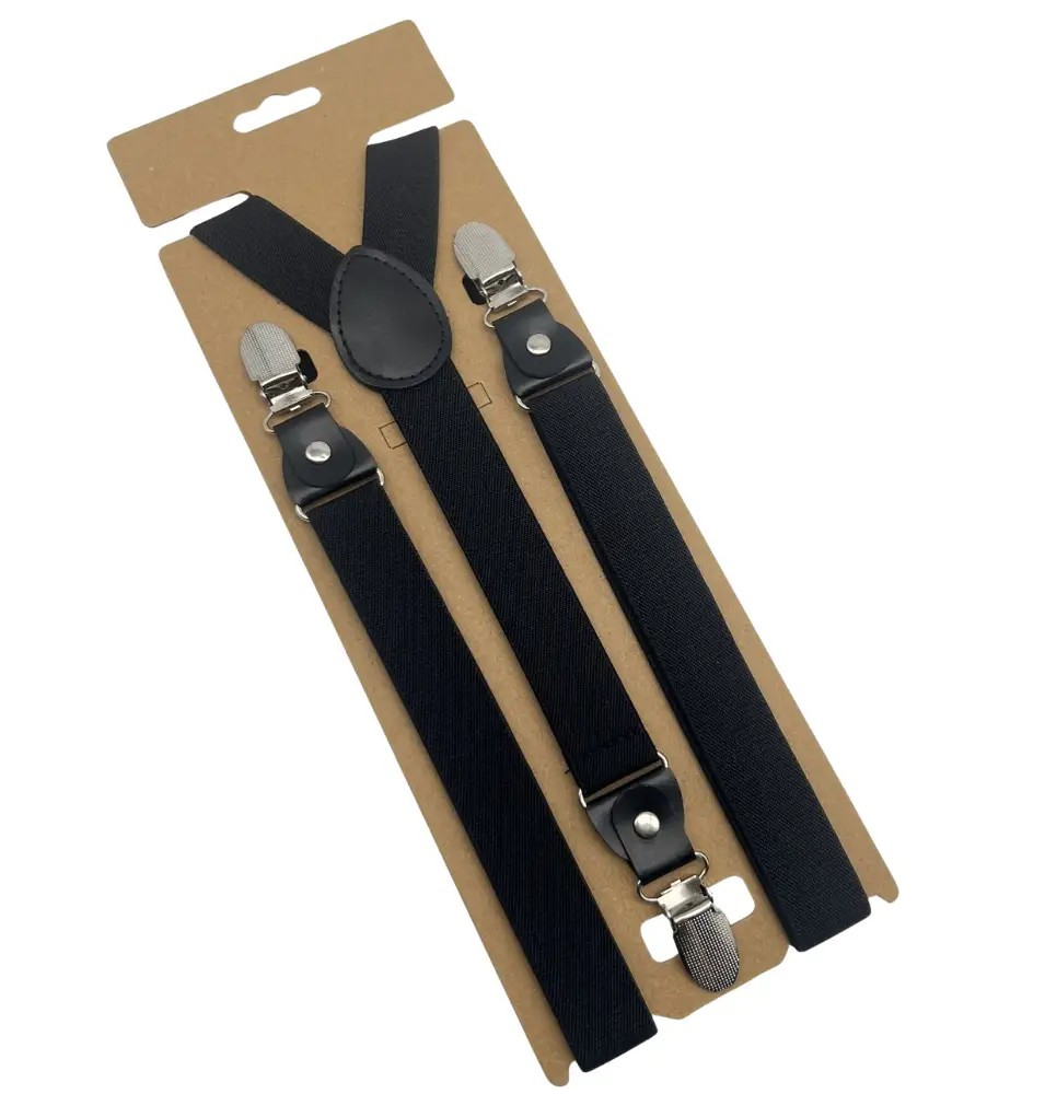 Підтяжки для штанів унісекс Solve — еластичні, регульовані, 3 металевих кліпс KT7004402, чорний PeremogaUA, фото 1