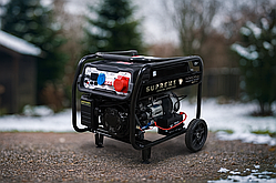 Генератор бензиновий 5500 Вт KraftWele KW6500 3F SUPREME. Електростартер 3-фазний