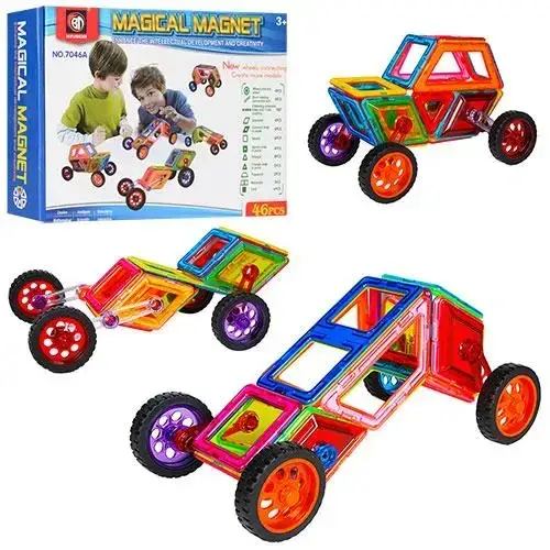 Конструктор магнітний, 46 деталей, Magical Magnet 7046A, фото 1
