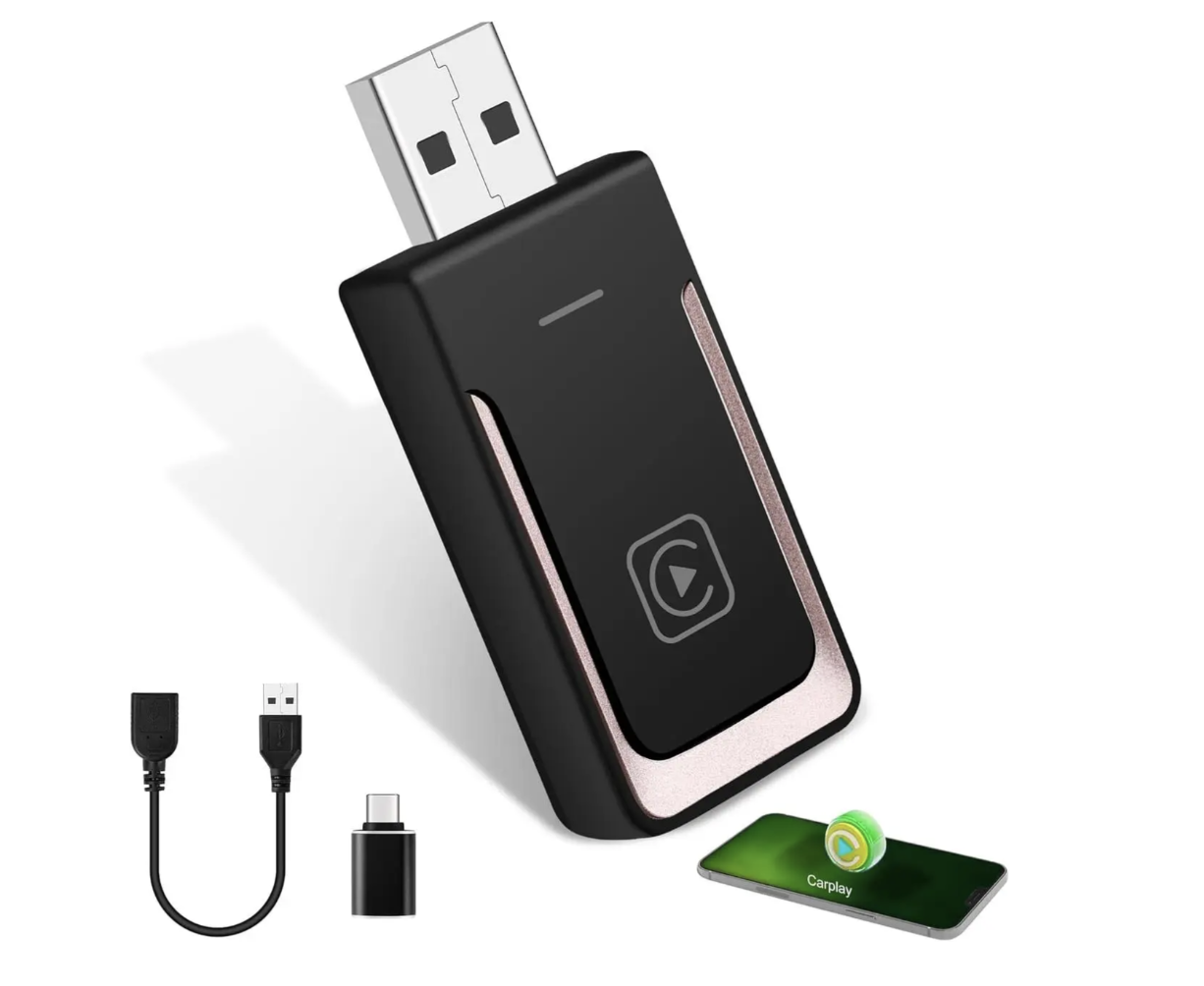 Бездротовий адаптер CarPlay та Android Auto. USB-C USB-A, Plug and Play, фото 1