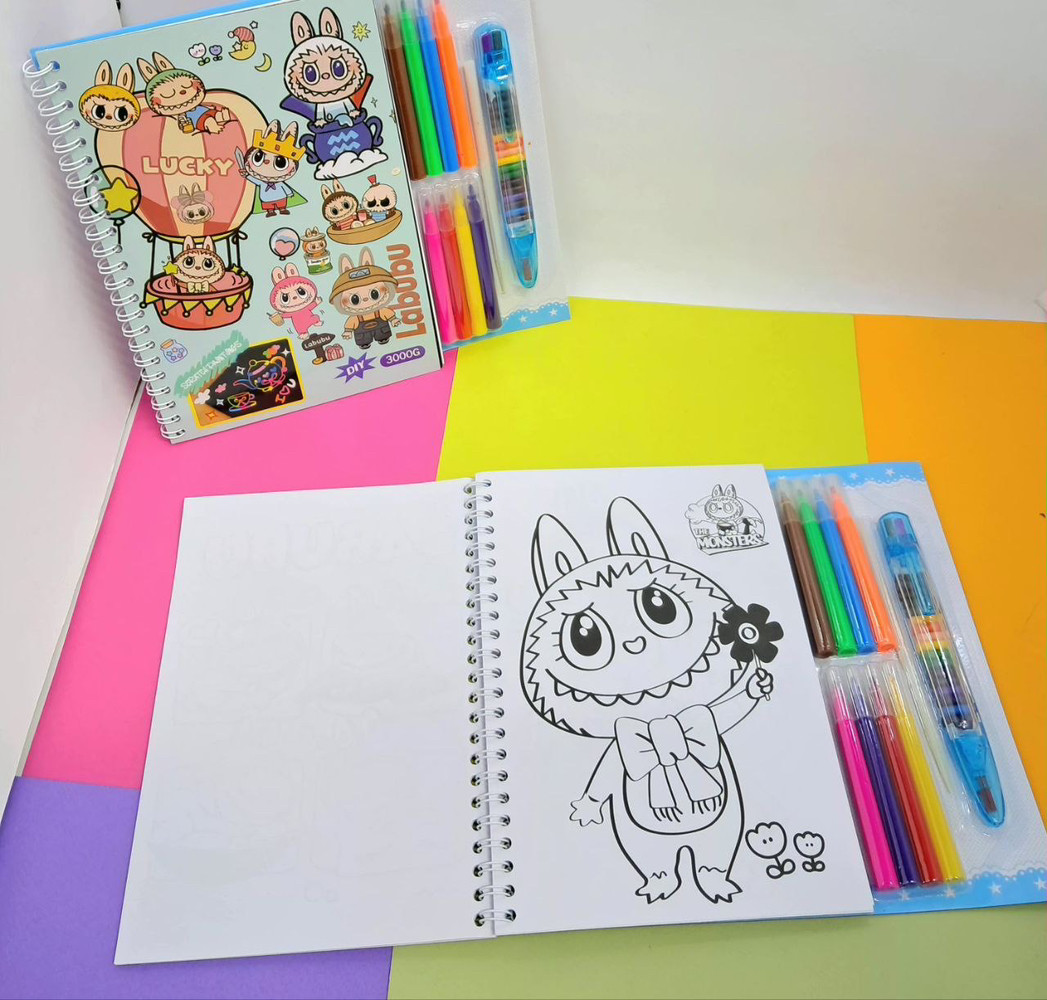 Набір 3в1 для творчості 20*28 см Лабубу, фото 1