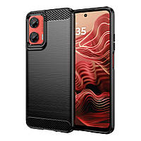 Чохол Lenuo Carbon Fiber для Motorola E15 / G05 Black