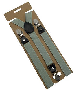 Підтяжки для штанів Solve унісекс — еластичні, регульовані, 3 металевих кліпс KT7004401, зелений