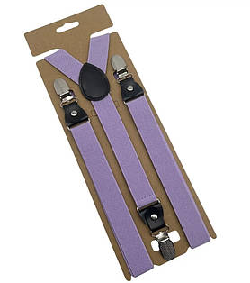 Підтяжки для штанів Solve унісекс— еластичні, регульовані, 3 металевих кліпс KT7004407, фіолетовий