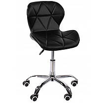 Офісне / Комп'ютерне крісло на колесах Bonro B- 531 чорне екошкіра — для дому, офісу, школяра, фото 2