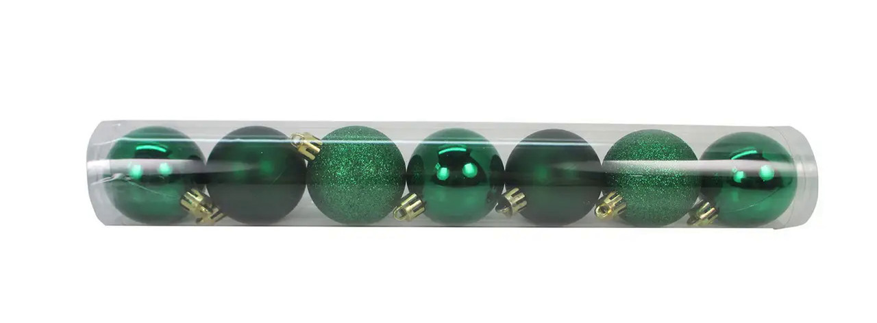 Набір новорічних кульок Yes! Fun d-5 cм 7 шт/уп 972199 зелений