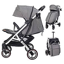 Прогулянкова Коляска Dearest 819 Plus Сіра, рама біла