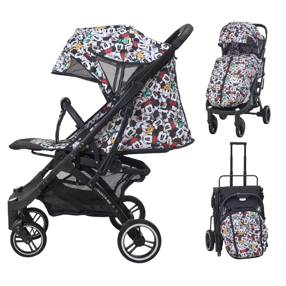 Прогулянкова коляска Yoya Plus Max Дісней, рама чорна