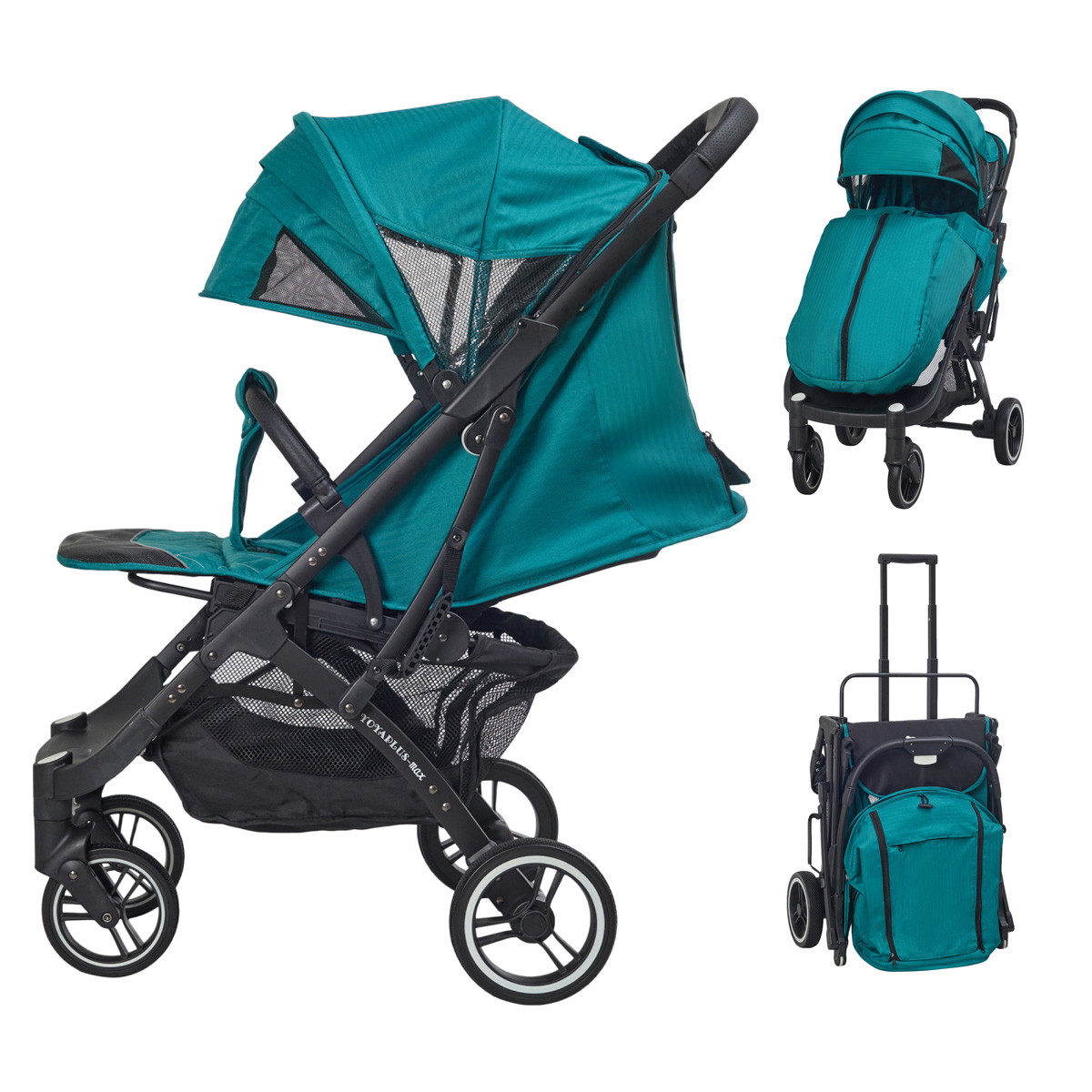 Прогулянкова коляска Yoya Plus Max Зелена, рама чорна